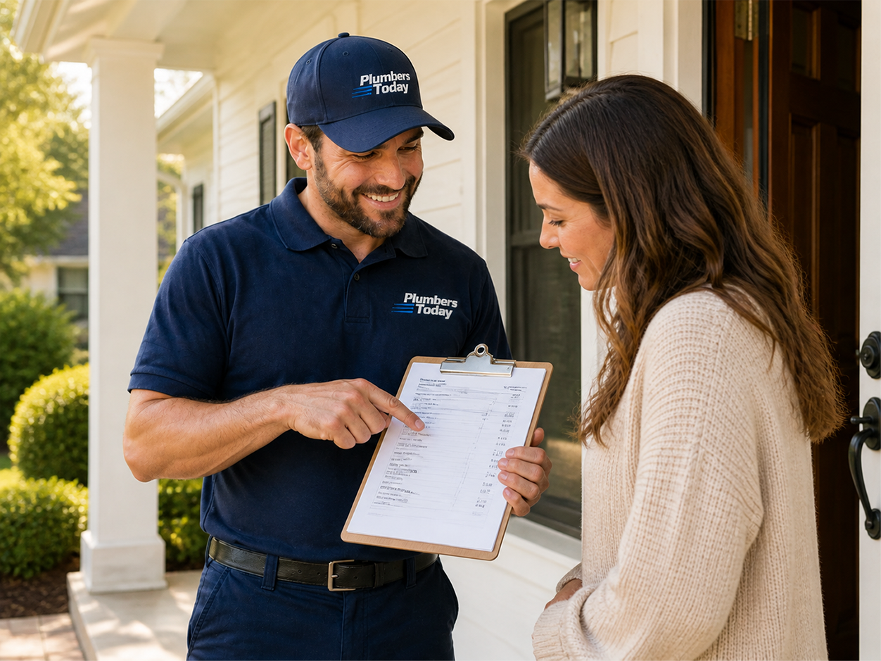 Engineer explaining a quote to a customer